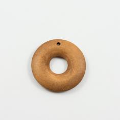 Ξύλινο Μοτίφ Στρογγυλό Καφέ 2.8cm