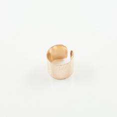 Ατσάλινο Δαχτυλίδι Ροζ Χρυσό 1.7cm