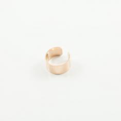 Δαχτυλίδι Ροζ Χρυσό Λιτό 1cm