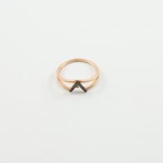 Steel Ring Pink Gold V