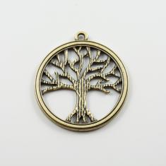 Μεταλλικό Κρεμαστό Δέντρο Ζωής Μπρονζέ