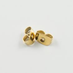 Steel Earring Clasps Gold