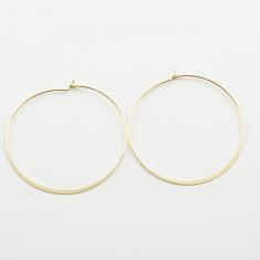 Earrings Hoops Gold 50mm