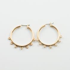 Earrings Hoops Gold Connectors