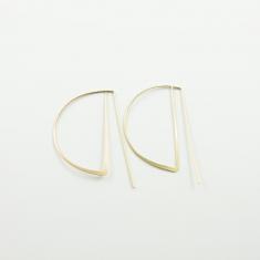 Earrings Hoops Gold Semicircle
