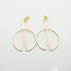 Earrings Pendant Hoops Gold