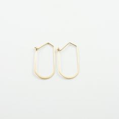 Earrings Hoops Gold 17x32mm