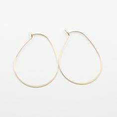 Earrings Hoops Gold Irregular