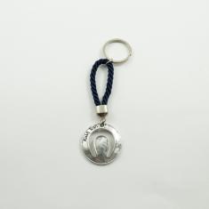Charm Key Ring Horseshoe Silver