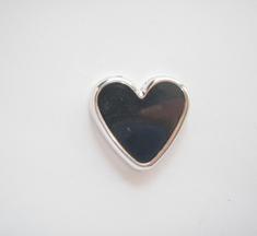 Καρδιά Ακρυλική Μαύρη (2.5x2.5cm)