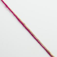 Flax Cord Double Fuchsia Natural