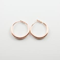Earring Hoops Pink Gold 39mm