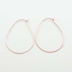Earrings Hoops Pink Gold Irregular