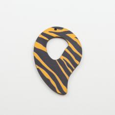 Ξύλινη Φλόγα Ζέβρα Πορτοκαλί