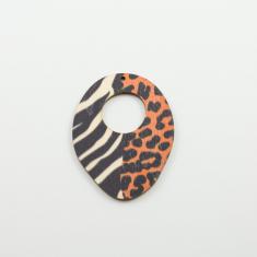 Ξύλινο Ακανόνιστο Οβάλ Zebra-Leopard