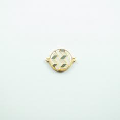 Μοτίφ 2 Άκρες Σμάλτο Ζιγκ Ζαγκ Γκρι