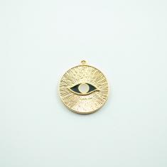 Μεταλλικό Μάτι Στρογγυλό Χρυσό Μαύρο 25m