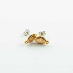 Earring Bases Grained Gold