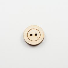 Wooden Button Natural