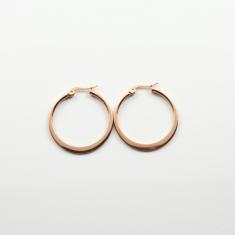 Hoop Earrings Pink Gold 2.5cm