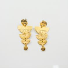 Earrings Motif Semicircle Gold