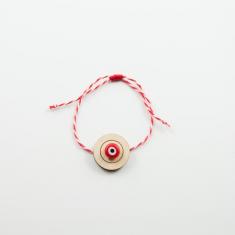 March Charm Bracelet Button Eye