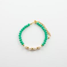 Bracelet Pearl Beads Seafoam Green