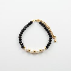 Bracelet Pearl Beads Black