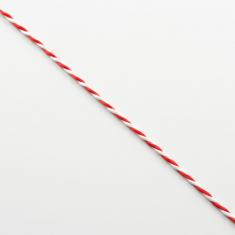 Twisted Cord Red-White 2mm