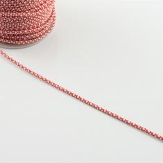 Cord Red-White 2.5mm