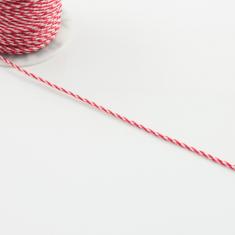 Cord Red-White (0.5mm)