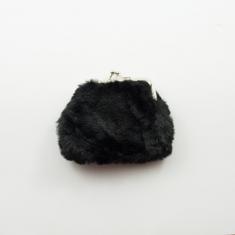 Wallet mini Fur Black 9x9cm