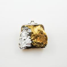 Πορτοφολάκι Πούλιες Χρυσό-Ασημί