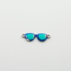 Metallic Motif Sunglasses Blue