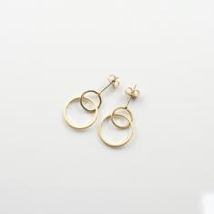 Metallic Earrings Circle Gold
