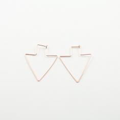 Σκουλαρίκια Κρίκοι Βέλος Ροζ Χρυσό