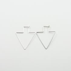 Hoop Earrings Arrow Antique Silver