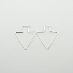 Σκουλαρίκια Κρίκοι Βέλος Ασημί