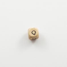 Ξύλινο Γράμμα Κύβος "Q"