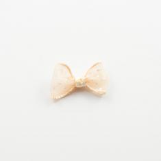 Fabric Ribbon Bronze Dots