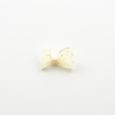 Fabric Ribbon Ivory Dots