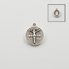 Μεταλλικό Μοτίφ Ιησούς Ασημί 2 Όψεις