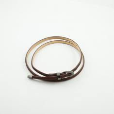 Belt Leatherette Brown 1.1cm