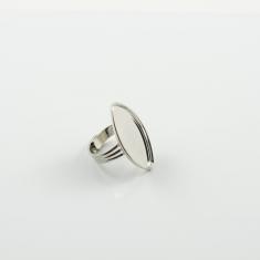 Ring Base Silver 2x3.5cm