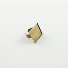 Ring Base Bronze Square 2.4cm