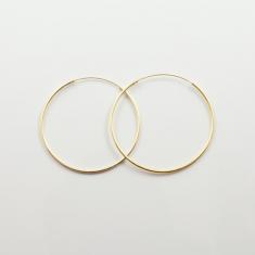 Silver Hoops Gold 0.1x4.9cm