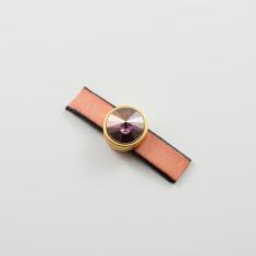 Μεταλλικό Μοτίφ Χρυσό Κρύσταλλο Μωβ