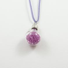 Necklace Bottle Beads Lilac