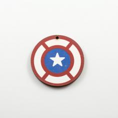 Ξύλινο Μοτίφ Captain America