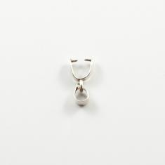 Κρίκος Πιαστρακι Ασημί 1.4x0.5cm